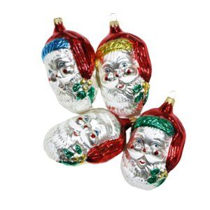 Vintage Christmas Santa Ornaments, Santa Claus